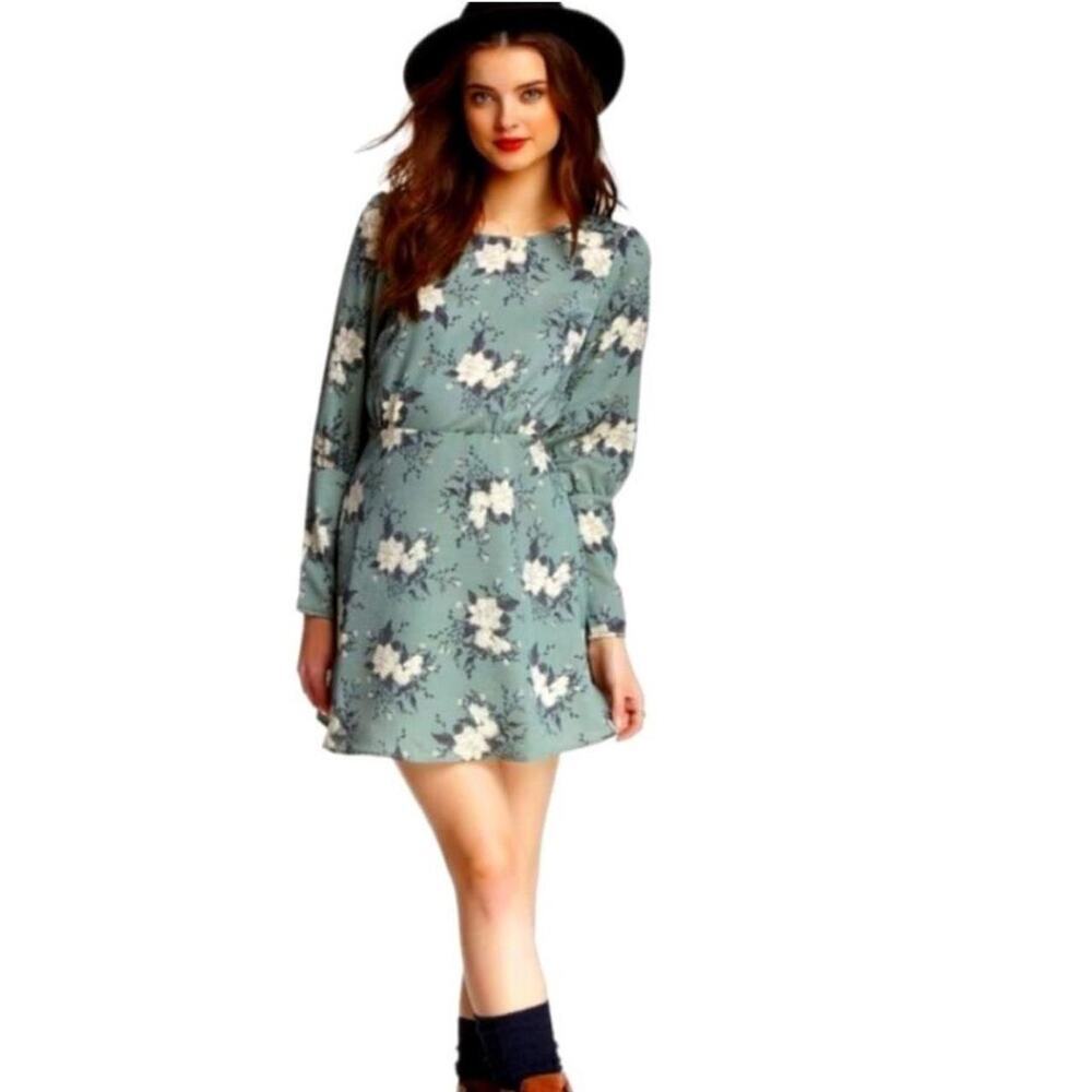 Free People Parker Floral Sage Mini Dress​